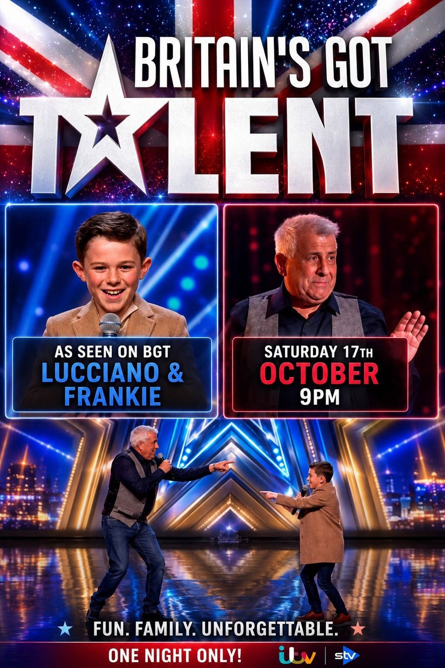Poster for Lucciano & Frankie at Filton & District Social Club